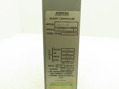 Foxboro H11A3/33A4 62H-4E-OH M/62H HMI Control Station 0 To 100 Dial 118V 30VA