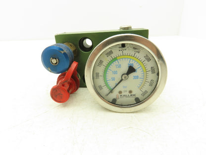 Kaller CP-100 Gas Pressure Regulator Panel With 5000 PSI Gauge & Manifold