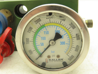 Kaller CP-100 Gas Pressure Regulator Panel With 5000 PSI Gauge & Manifold