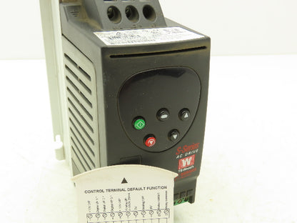 TB Woods 698672161985 AC Drive 1Hp 230V 1Ph In VFD S Series Single Phase Input