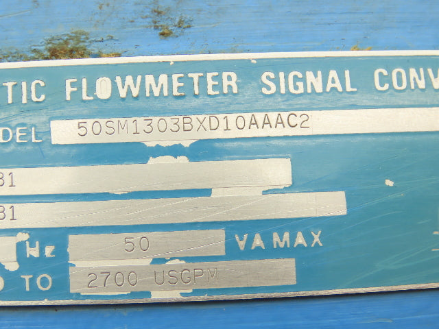 Fischer Porter 50SM1303BXD10AAAC2 Magnetic Flowmeter Signal Converter 120VAC