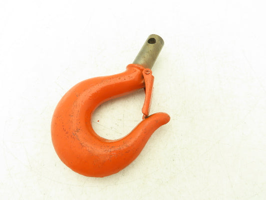 CM Lodestar 2 Ton Chain Hoist Upper Hook Plain Shank w/Latch No 7 Orange
