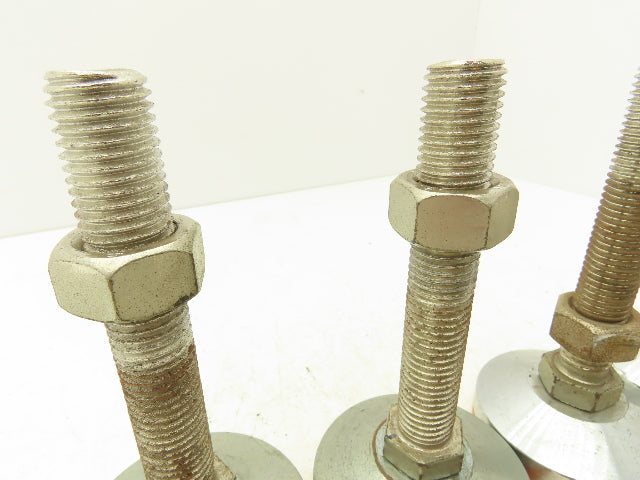 Rubber Machine Leveling Feet M20-2.5x 120mm Thread 80mm Foot Adjustable Set of 8