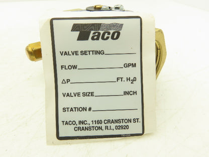 Taco CS125-T4 Circuit Setter Ball Valve 250 PSI 1-1/4" NPT W/Memory Stop