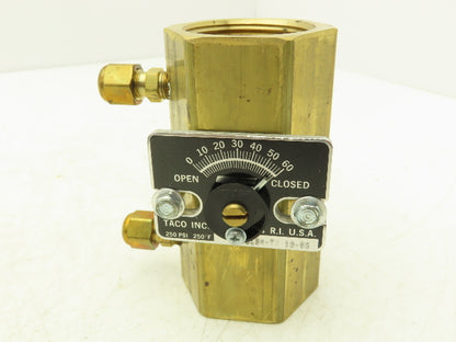 Taco CS125-T4 Circuit Setter Ball Valve 250 PSI 1-1/4" NPT W/Memory Stop