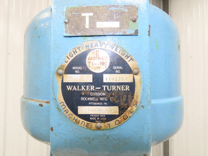 Walker Turner Drill Press 20" Variable Speed 6" Stroke 1 HP 230/460V No Feeder