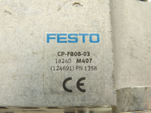 Festo CP-FB08-03 Control Block Assembly Node Module 24VDC IFB8-03 18738