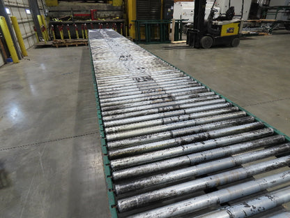 Dematic 42"x 72' Accumulating Roller Conveyor Belt Drive 40"BF 460V 180 FPM