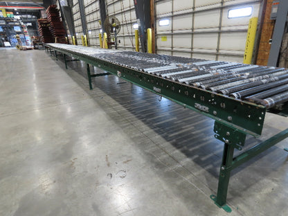 Dematic 42"x 72' Accumulating Roller Conveyor Belt Drive 40"BF 460V 180 FPM