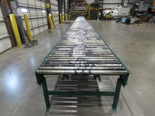 Dematic 42"x 72' Accumulating Roller Conveyor Belt Drive 40"BF 460V 180 FPM