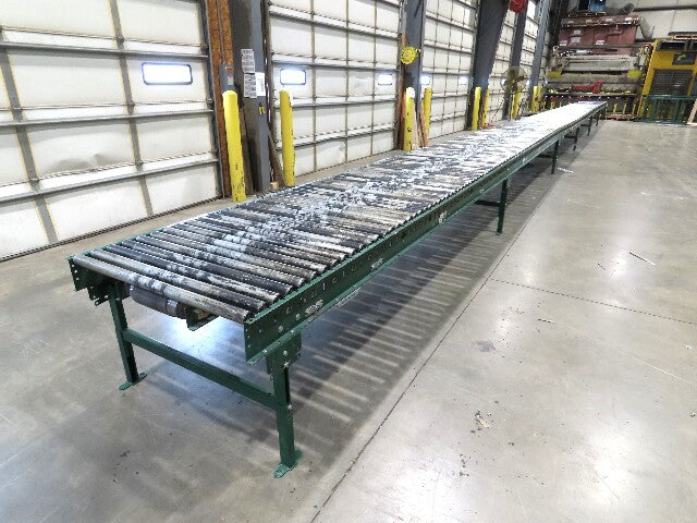 Dematic 42"x 72' Accumulating Roller Conveyor Belt Drive 40"BF 460V 180 FPM