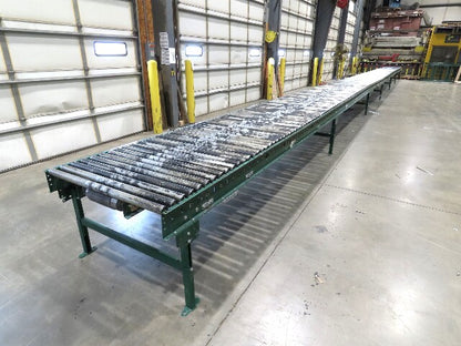 Dematic 42"x 72' Accumulating Roller Conveyor Belt Drive 40"BF 460V 180 FPM