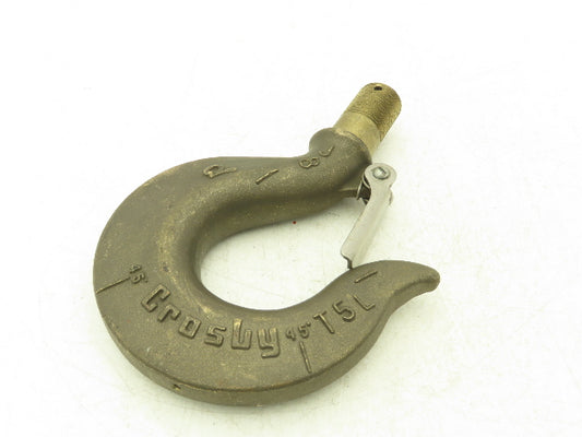 Crosby 319B JB 3.5 Ton Bronze Rigging Hoist Hook Threaded Shank w/Latch