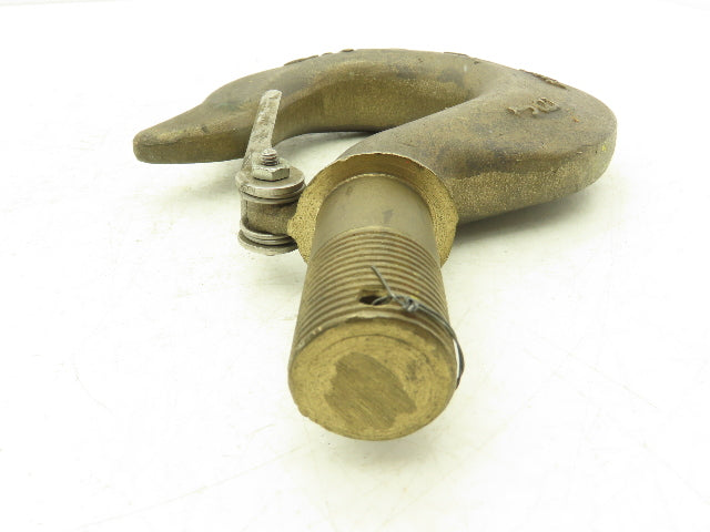 Crosby 319B JB 3.5 Ton Bronze Rigging Hoist Hook Threaded Shank w/Latch