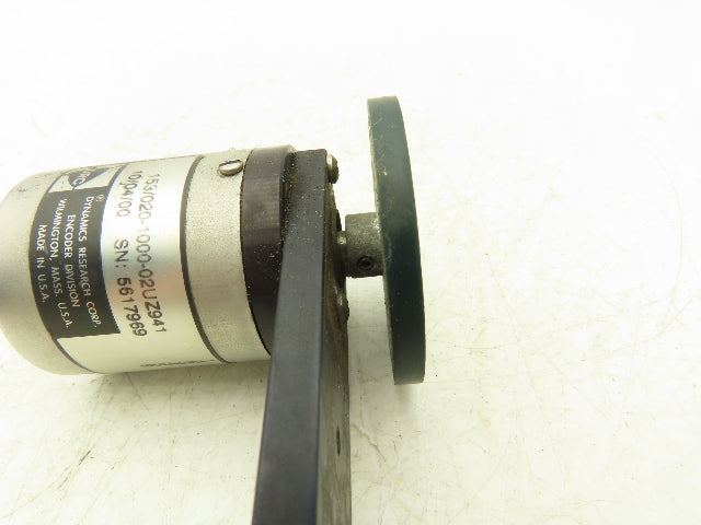 Dynamics Research Corp 153/020-1000-02UZ941 Rotary Encoder 1/4" Shaft W/Wheel