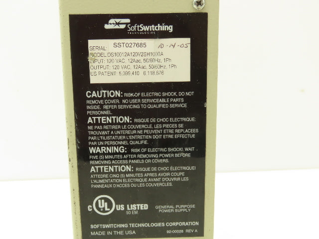 Soft Switching DS10012A120V2SH1000A DySC Power Supply Voltage Sag Protector 120V