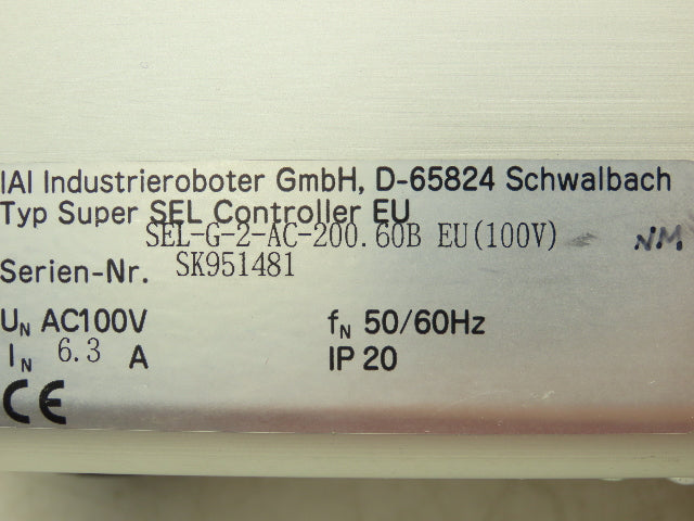 IAI Industrieoboter SEL-G-2-AC-200.60B EU Super SEL Controller EU 100VAC 6.3A