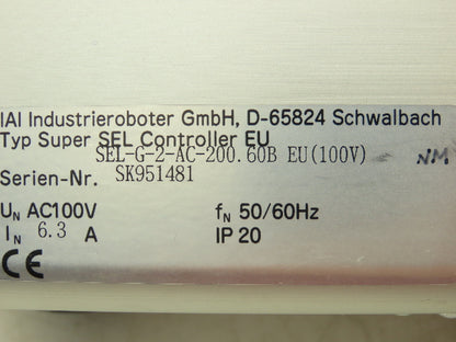 IAI Industrieoboter SEL-G-2-AC-200.60B EU Super SEL Controller EU 100VAC 6.3A