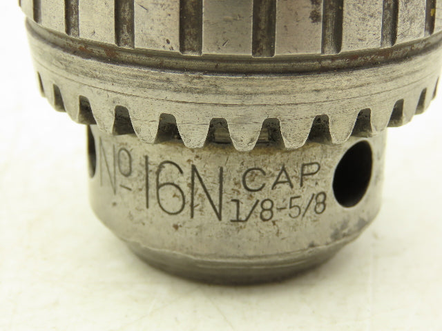 Jacobs No 16N Drill Chuck Heavy Duty Ball Bearing 1/8-5/8" Cap No 4 Morse Shank
