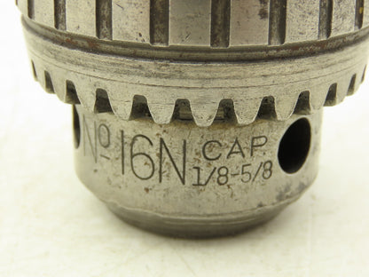 Jacobs No 16N Drill Chuck Heavy Duty Ball Bearing 1/8-5/8" Cap No 4 Morse Shank