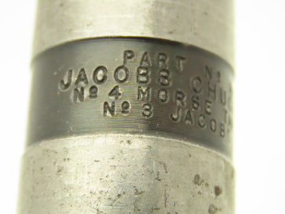 Jacobs No 16N Drill Chuck Heavy Duty Ball Bearing 1/8-5/8" Cap No 4 Morse Shank