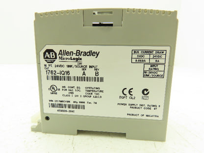 Allen Bradley 1762-IQ16 MicroLogix Sink/Source Input 16 Pt Lot of 4 *Read*