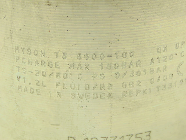 Hyson T3 6600-100 Nitrogen Gas Spring Cylinder 3.94"Stroke 75mm Rod Dia