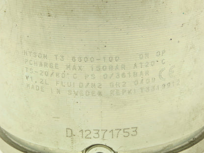 Hyson T3 6600-100 Nitrogen Gas Spring Cylinder 3.94"Stroke 75mm Rod Dia