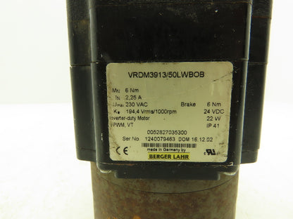 Berger Lahr Sig Positec VRDM391350LWBOB Servo Stepper Motor 325V 6Nm w/24V Brake