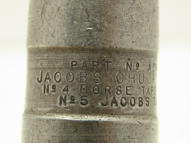 Jacobs 20N Drill Chuck Heavy Duty Ball Bearing 3/8-1" Cap No 4 Morse Shank