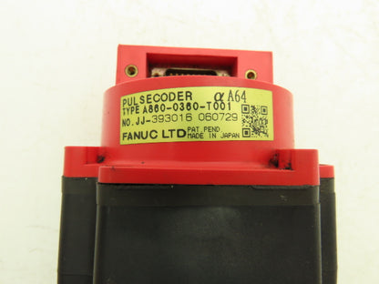 Fanuc A06B-0371-B175 AC Servo Motor .3kW 90v 3Ph 3000RPM Encoder A860-0360-T001