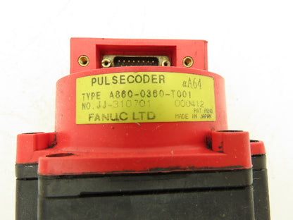 Fanuc A06B-0371-B175 AC Servo Motor .3kW 90v 3Ph 3000RPM Encoder A860-0360-T001