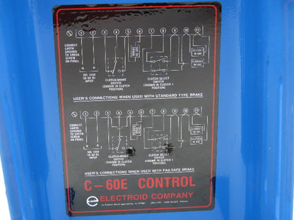 Electroid Control C-60E Power Supply 120VAC 1A 50/60Hz Output 0-90VDC .5A
