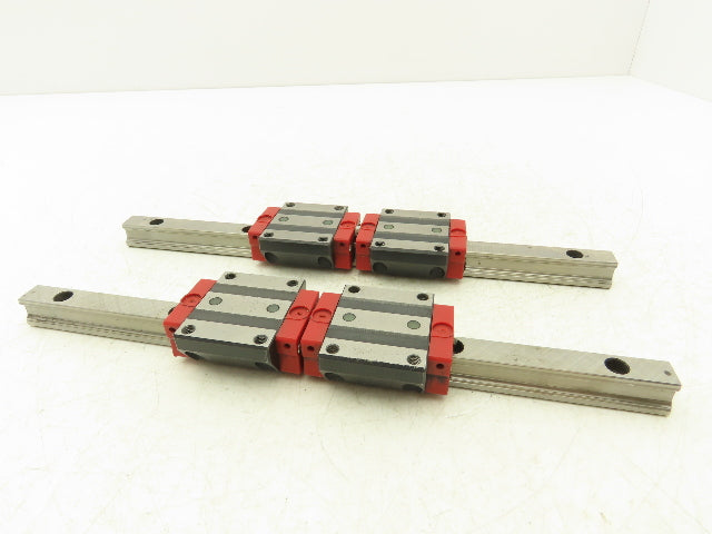 Schneeberger Linear Guide Bearing 2-Block Rail 15mm W 280mm Length Lot of 2