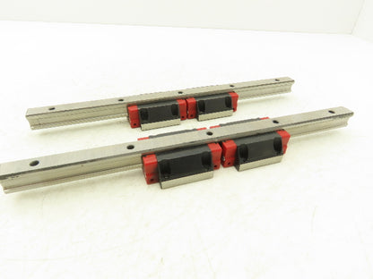Schneeberger Linear Guide Bearing 2-Block Rail 15mm W 280mm Length Lot of 2