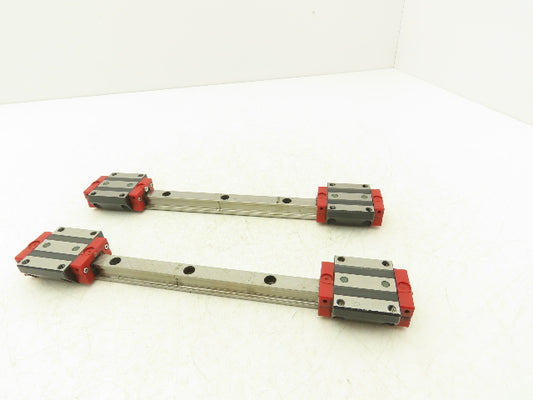 Schneeberger Linear Guide Bearing 2-Block Rail 15mm W 280mm Length Lot of 2