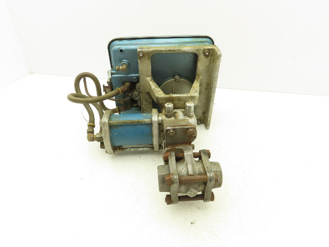 Jamesbury C0110 0E 1" SS Ball Valve w/Pneumatic Actuator & Positioner 60/150 PSI