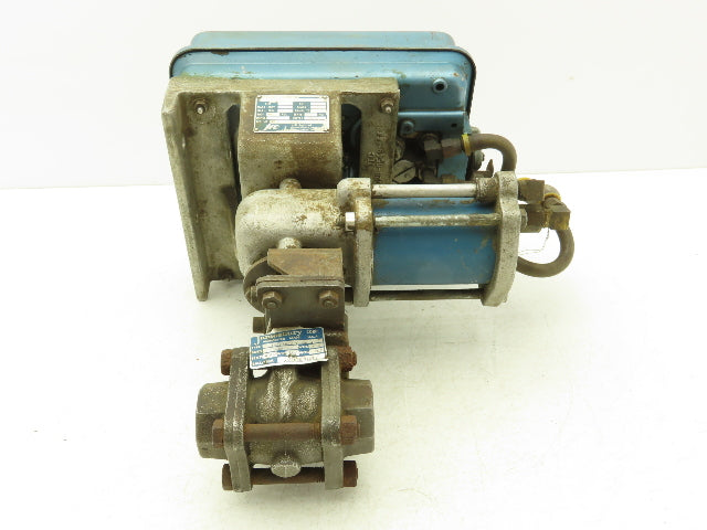 Jamesbury C0110 0E 1" SS Ball Valve w/Pneumatic Actuator & Positioner 60/150 PSI