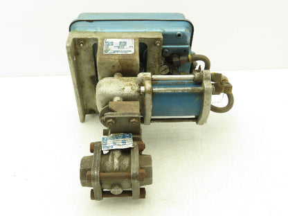 Jamesbury C0110 0E 1" SS Ball Valve w/Pneumatic Actuator & Positioner 60/150 PSI