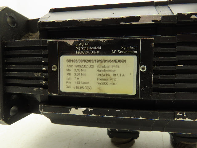 ELAU SB105/30/02/05/19/S/01/64/EAKN Servo Motor 3000 RPM 380V