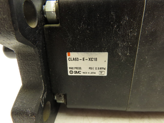 SMC Pneumatic Cylinder 63mm Bore 105mm Stroke 145psi Locking Rod Dual Sensors