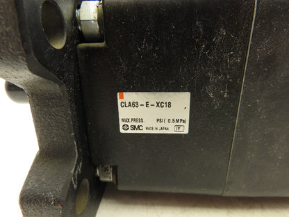 SMC Pneumatic Cylinder 63mm Bore 105mm Stroke 145psi Locking Rod Dual Sensors