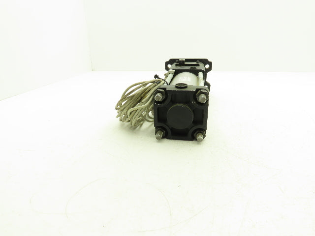 SMC Pneumatic Cylinder 63mm Bore 105mm Stroke 145psi Locking Rod Dual Sensors