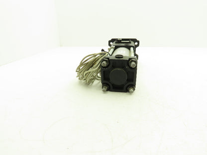 SMC Pneumatic Cylinder 63mm Bore 105mm Stroke 145psi Locking Rod Dual Sensors