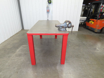 1-3/8" Thick Top Steel Welding Layout Table Work Bench 78"x37"x36" Wilton Vise
