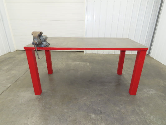 1-3/8" Thick Top Steel Welding Layout Table Work Bench 78"x37"x36" Wilton Vise