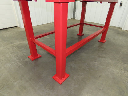 Vintage Precision Steel Welding Layout Table 70x34" Cast Iron 1-3/8" Thick Top
