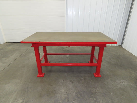 Vintage Precision Steel Welding Layout Table 70x34" Cast Iron 1-3/8" Thick Top