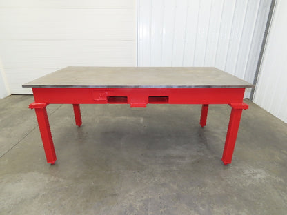 1" Thick Top Steel Welding Layout Table Work Bench 84"x42"x37" Cast Iron