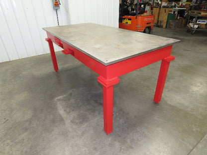 1" Thick Top Steel Welding Layout Table Work Bench 84"x42"x37" Cast Iron